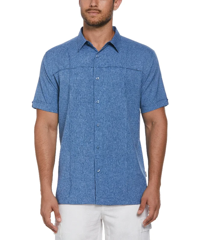 Big & Tall Two-Tone Cross Tuck Chambray Shirt Modern Men's Geometric