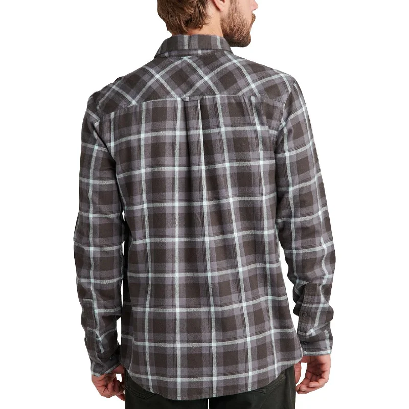 Junk Food Mens Mako Collared Plaid Button-Down Shirt Vacation