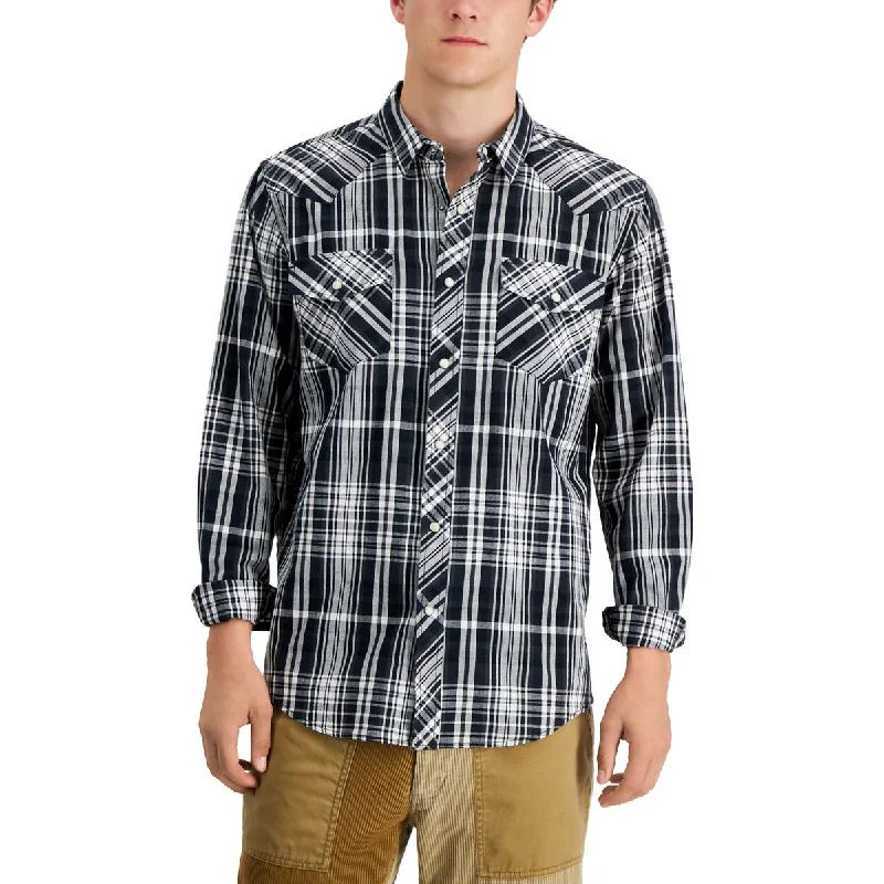 Sun + Stone Mens Remington Woven Regular Fit Button-Down Shirt Laid