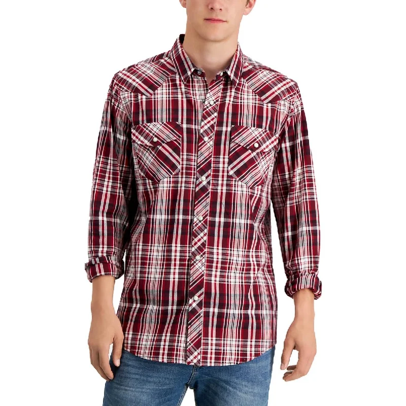 Sun + Stone Mens Regular Fit Collared Western Shirt Casual Men's Short