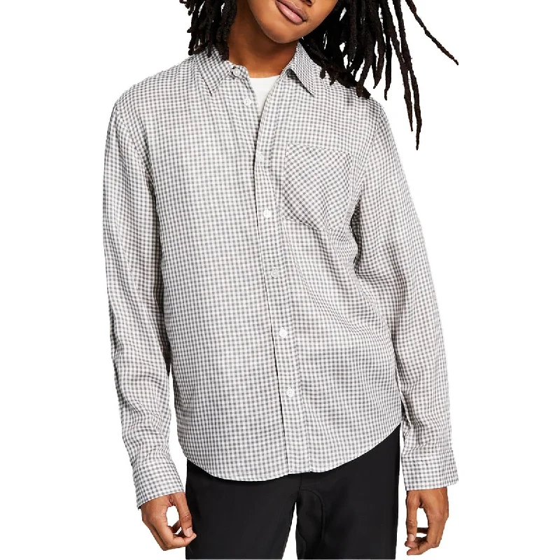 And Now This Mens Long Sleeve Collared Button-Down Shirt Earthy Men's Sustainable 