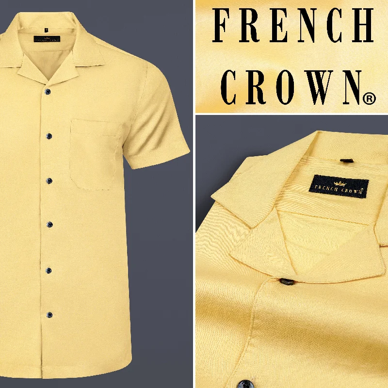 Salomine Yellow Royal Oxford Shirt Preppy Men's College