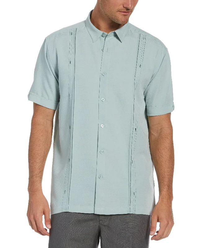 Big & Tall Embroidered Panel Shirt Modern Men's Geometric