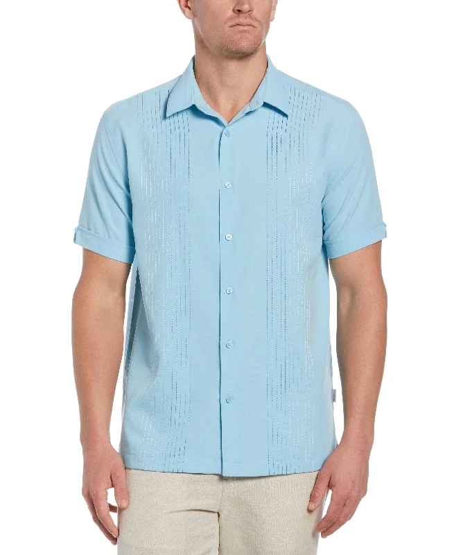 Big & Tall Ombre Embroidered Panel Shirt Modern Men's Tech