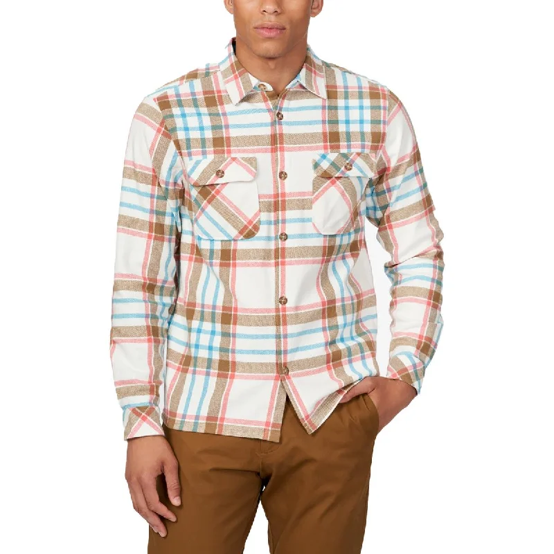 Hurley Mens Collared Flannel Button-Down Shirt Bohemian Men's Free