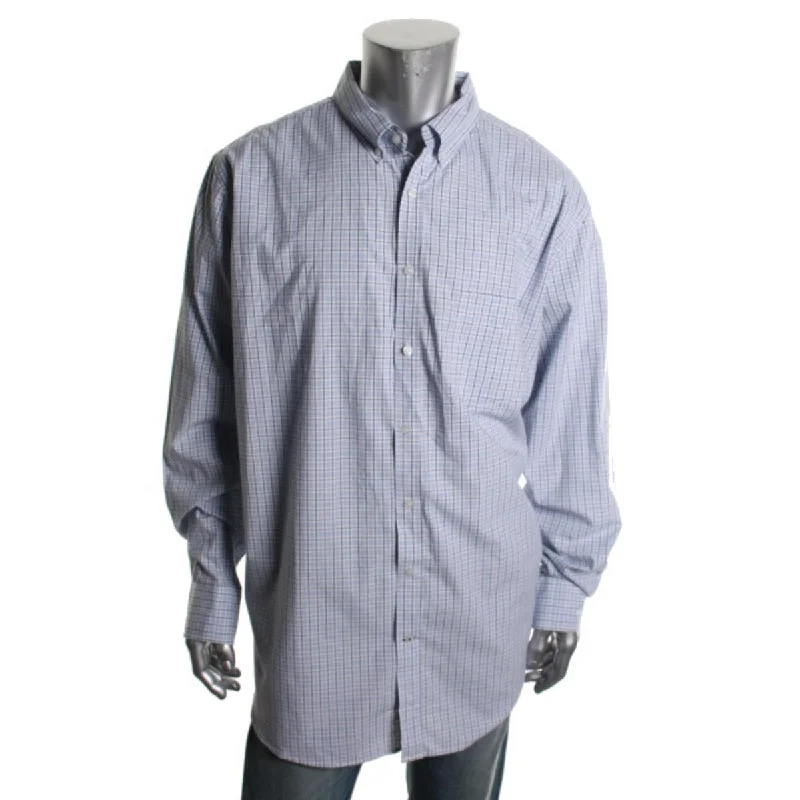 Club Room Mens Big & Tall Cotton Long Sleeve Button-Down Shirt Refined Men's Velvet