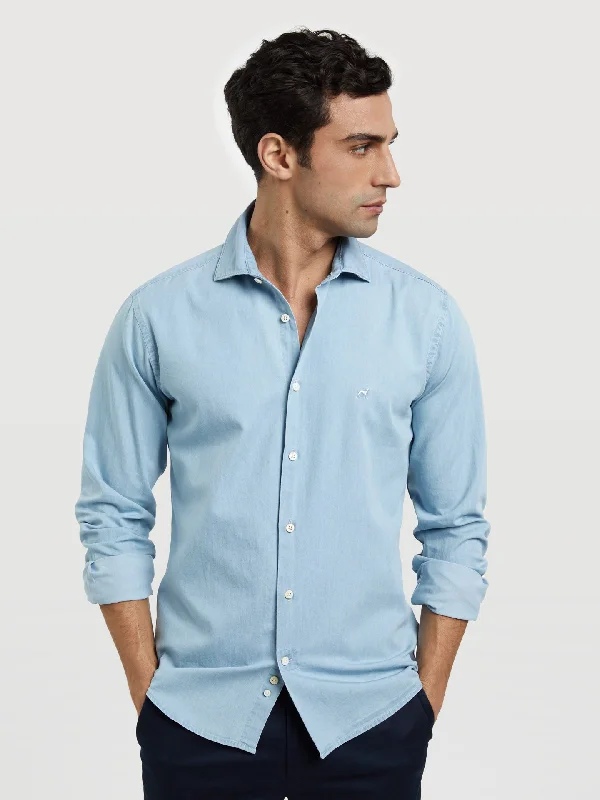 Slim fit denim shirt Luxurious Men's High