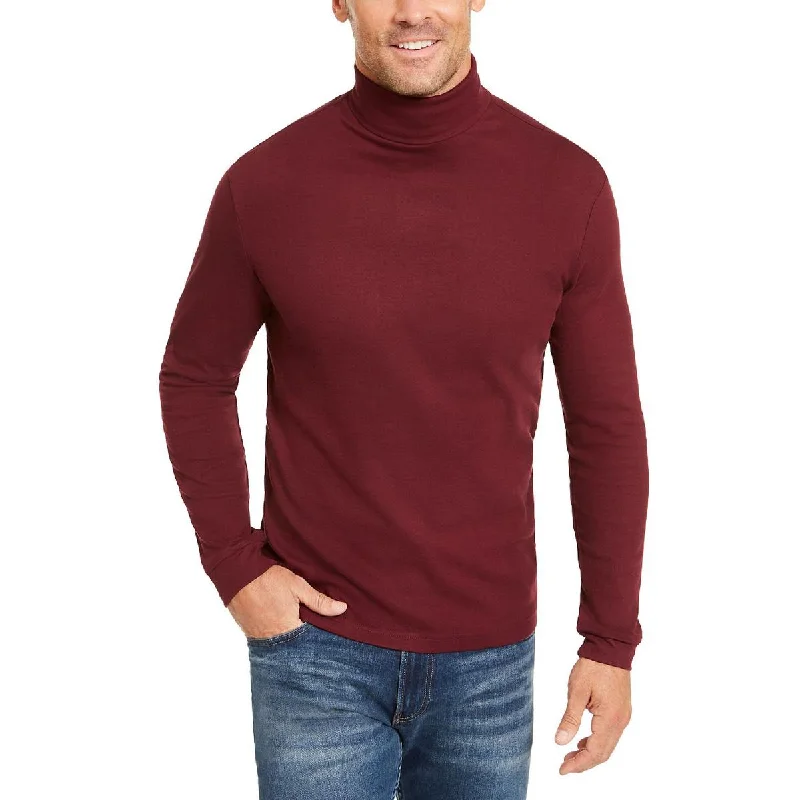 Club Room Mens Stretch Cotton Turtleneck Shirt Masculine Men's Thick