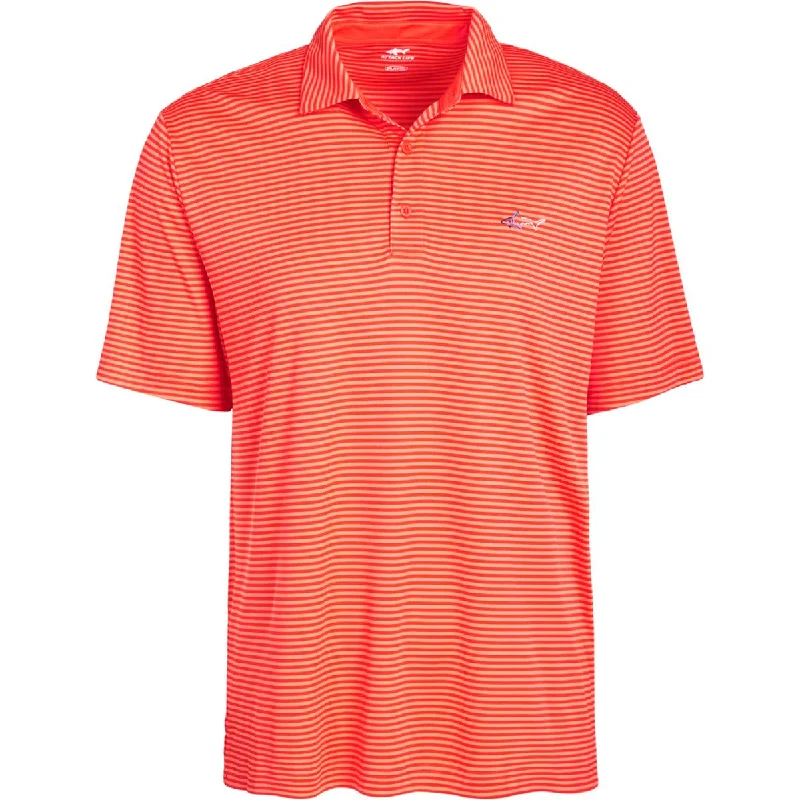 Attack Life by Greg Norman Mens Feeder Striped Polo Casual Shirt Casual Men's Loose