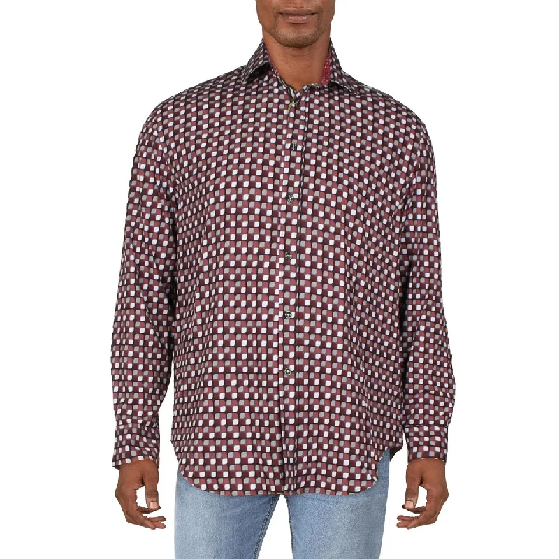 Society of Threads Mens Printed Collared Button-Down Shirt Rugged Men's Outdoor 