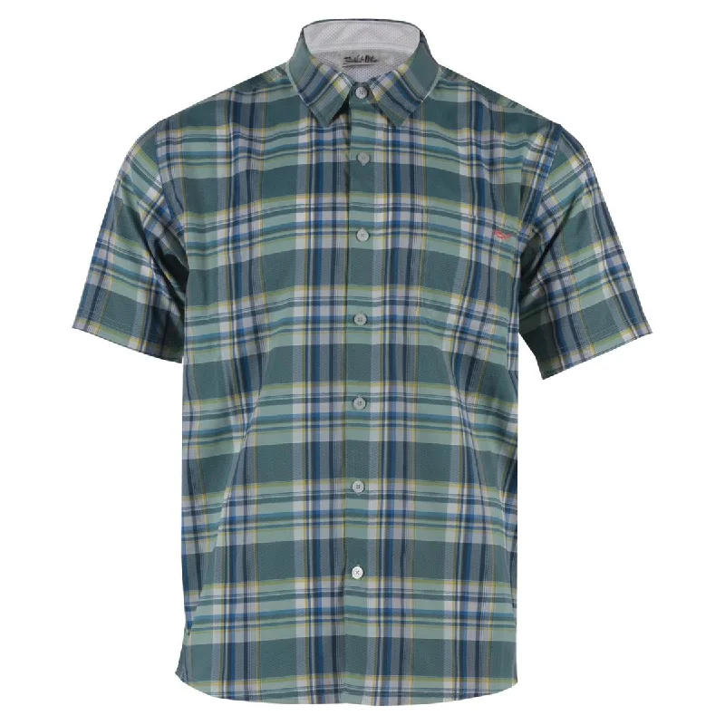 Salt Life Mens Plaid Woven Button-Down Shirt Refined Men's Velvet