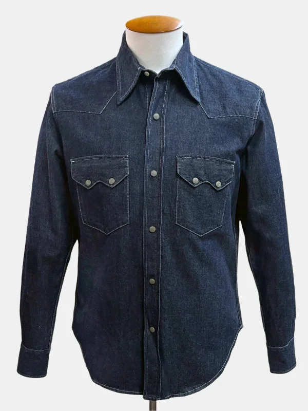 Fortela Dark Wash Denim El Paso Shirt Tough Men's Tactical