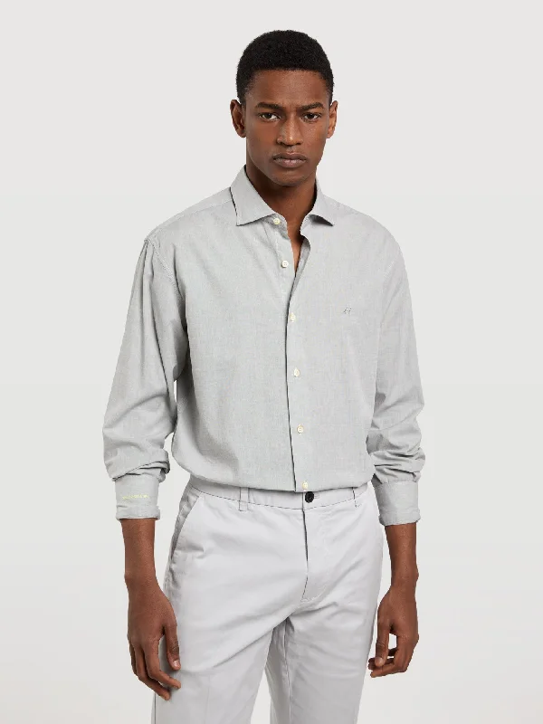 Slim fit end-on-end shirt Bohemian Men's Free