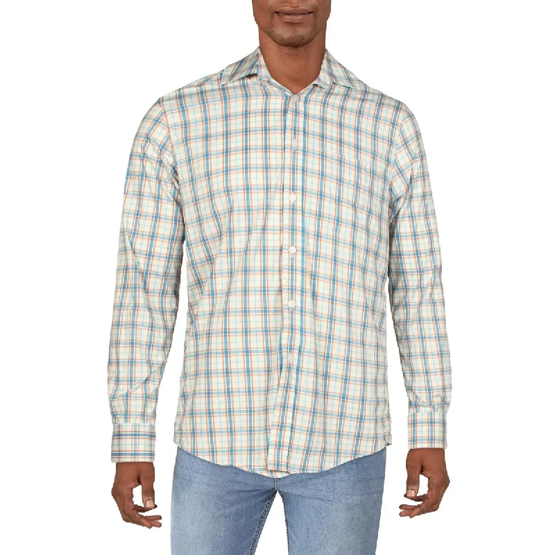 Club Room Mens Woven Collared Button-Down Shirt Trendy Men's Bucket