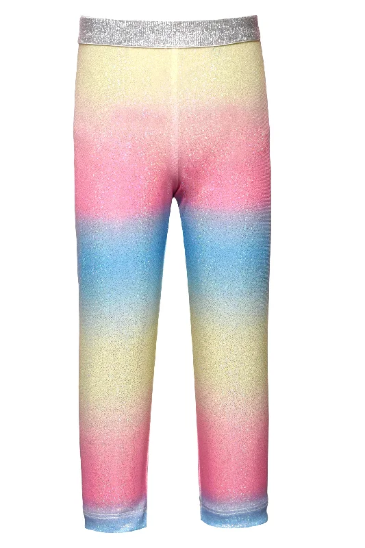 Rainbow Holographic Leggings Polished Men's Silk