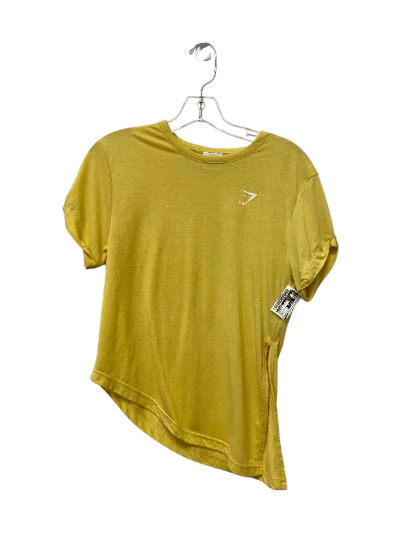 Athletic Top Short Sleeve By Gym Shark In Yellow, Size: S Artistic Men's Hand