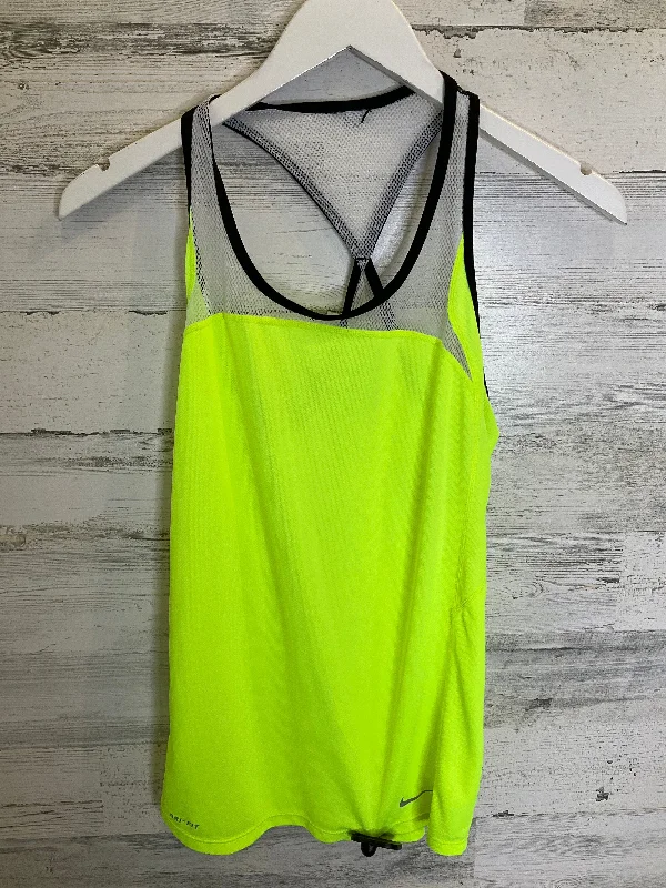 Yellow Athletic Tank Top Nike Apparel, Size S Polished Men's Silk