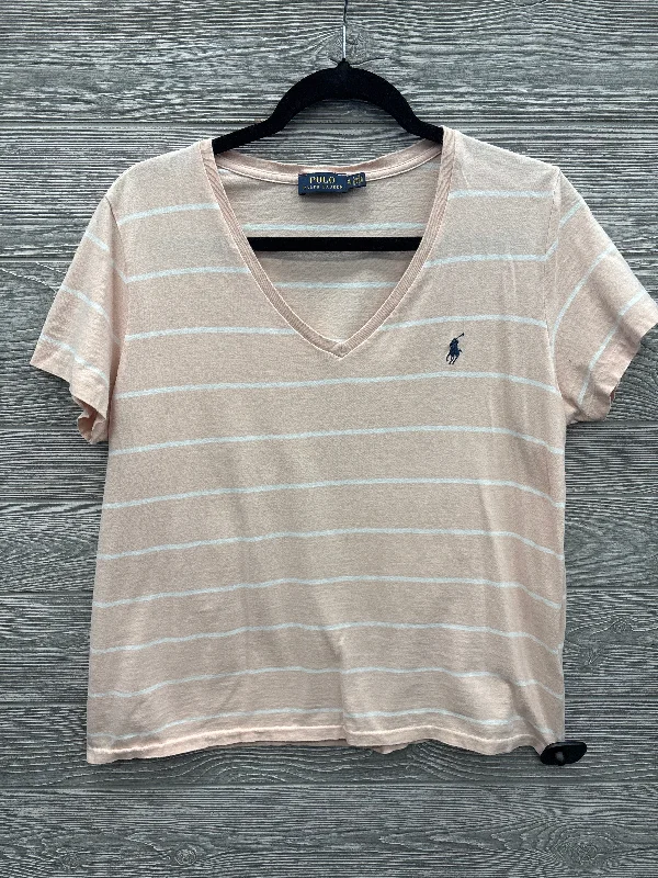 Top Short Sleeve By Polo Ralph Lauren In Pink & White, Size: Xl Traditional Men's Country