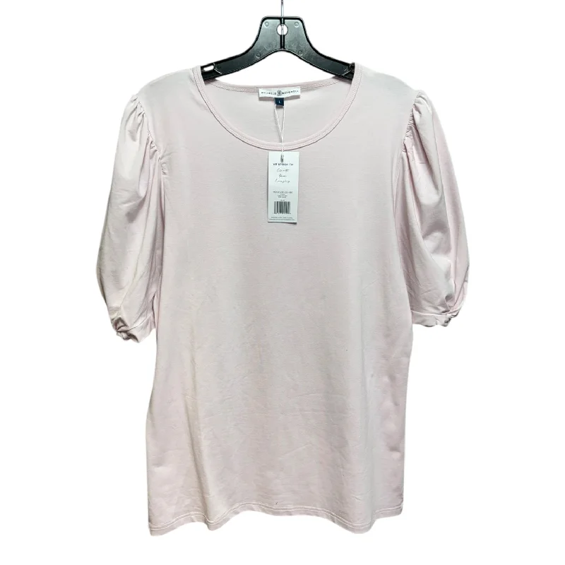 Top Short Sleeve By Michelle Mcdowell In Pink, Size: L Elegant Men's Cashmere