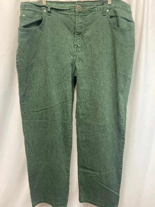 Jeans Straight By Bandolino In Green, Size: 22 Refined Men's Classic 