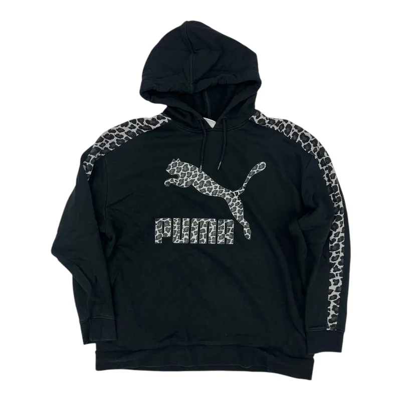 Athletic Top Ls Hoodie By Puma In Animal Print, Size:M Refined Men's Hand