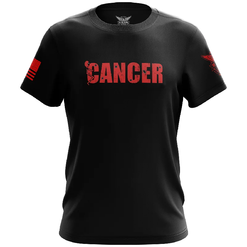 F Cancer Short Sleeve Shirt Sporty Men's Athleisure 