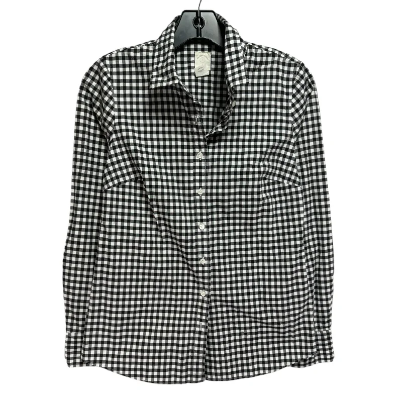 Top Long Sleeve By J. Crew In Checkered Pattern, Size: S Refined Men's Velvet