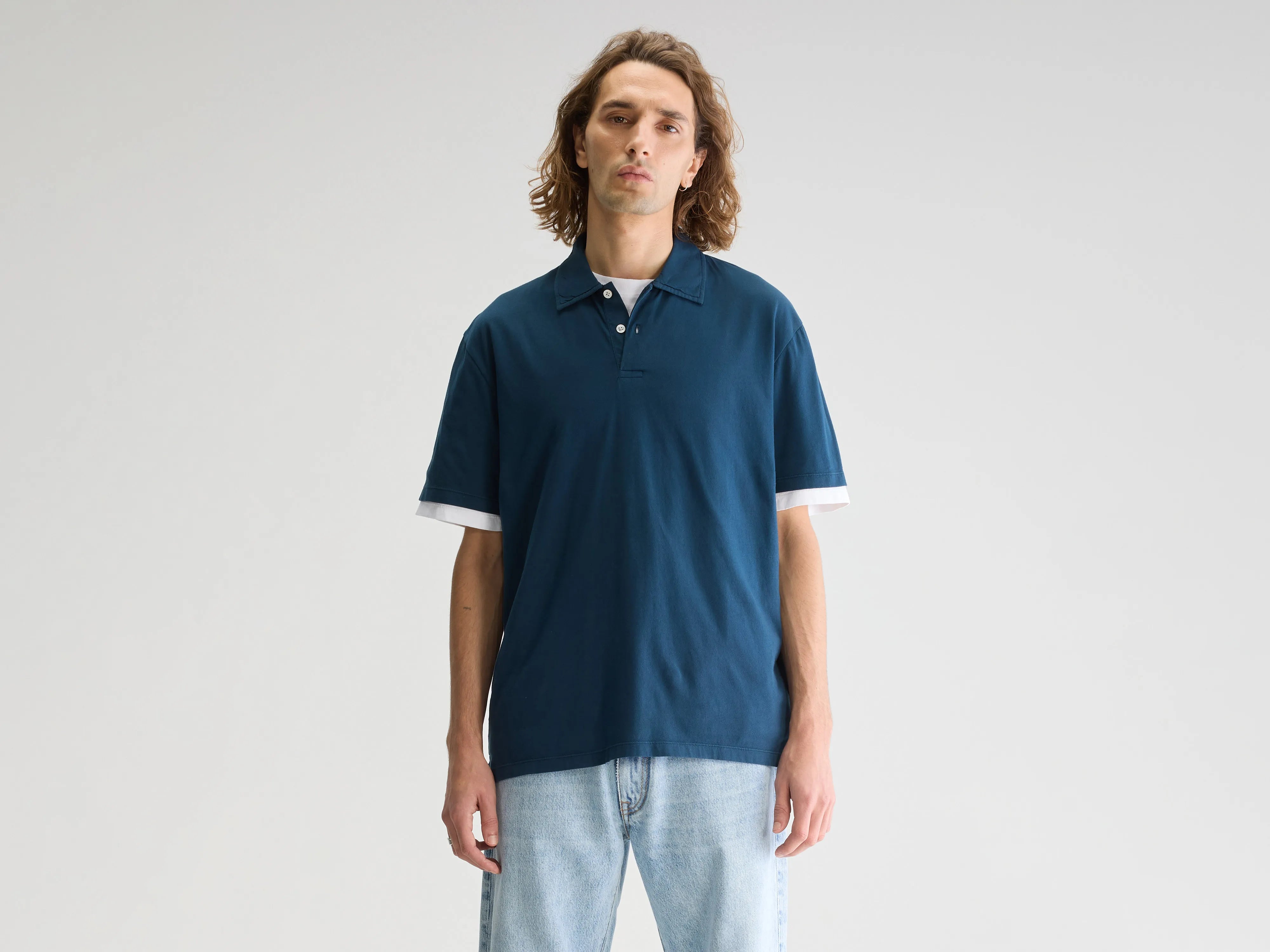 Vrado long-sleeve polo (251 / M / PETROL) Adventure