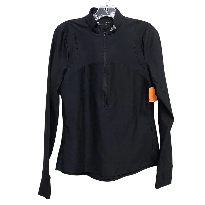 Athletic Top Ls Collar By Under Armour In Black, Size:M Laid