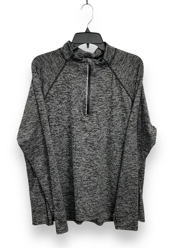 Athletic Top Long Sleeve Collar By Old Navy In Grey Sleek Men's Contemporary 