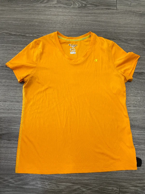 Athletic Top Short Sleeve By Champion In Orange, Size: Xl Refined Men's Classic 