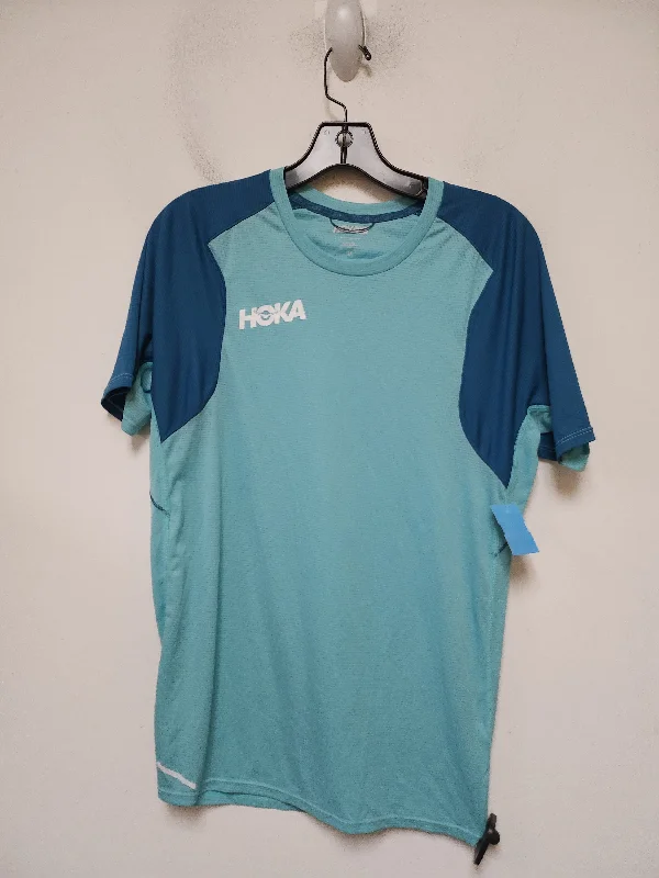 Athletic Top Short Sleeve By Hoka In Teal, Size: S Masculine Men's 