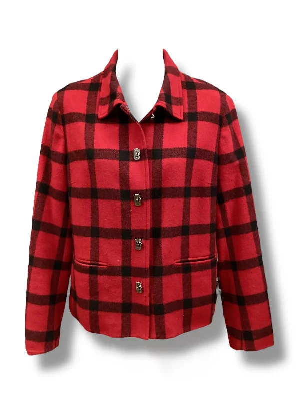 Jacket Fleece By Talbots In Red, Size: 6 Elegant Men's Cashmere