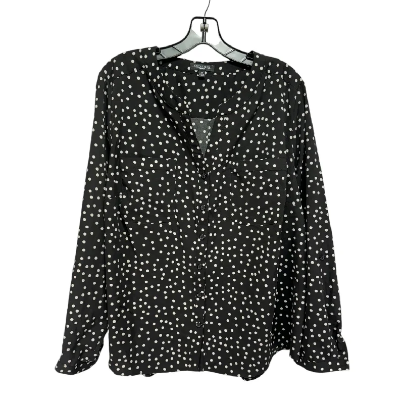 Top Long Sleeve By Notations In Polkadot Pattern, Size: 2x Bold Men's Statement