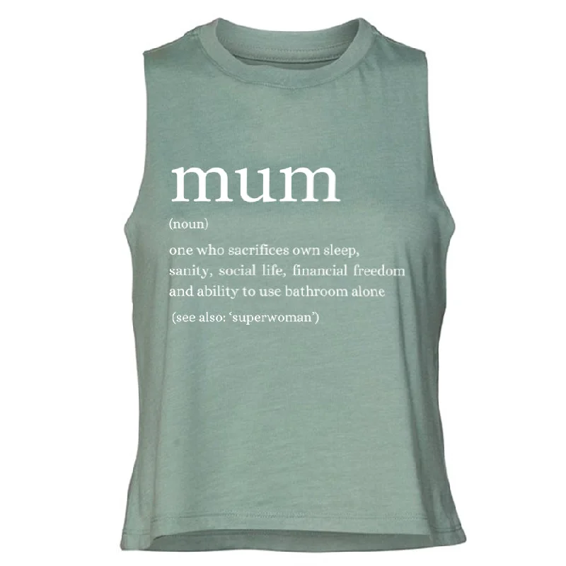 Modern Mum Definition Cropped Racerback Tank Stylish Men's Neon