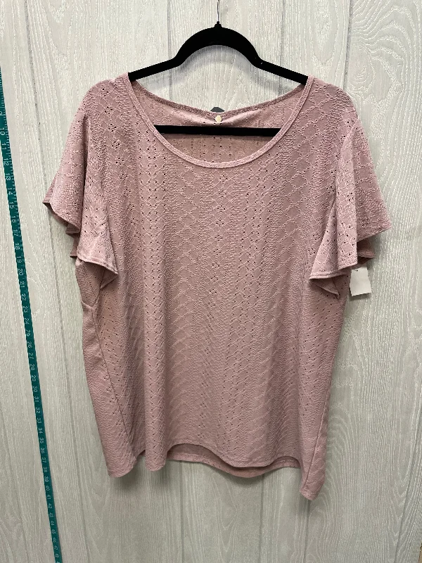 Top Short Sleeve By Clothes Mentor In Pink, Size: 2x Stylish Men's Neon