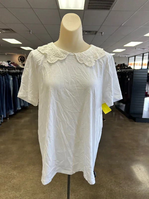Top Short Sleeve By J. Crew In White, Size: M Confident Men's High