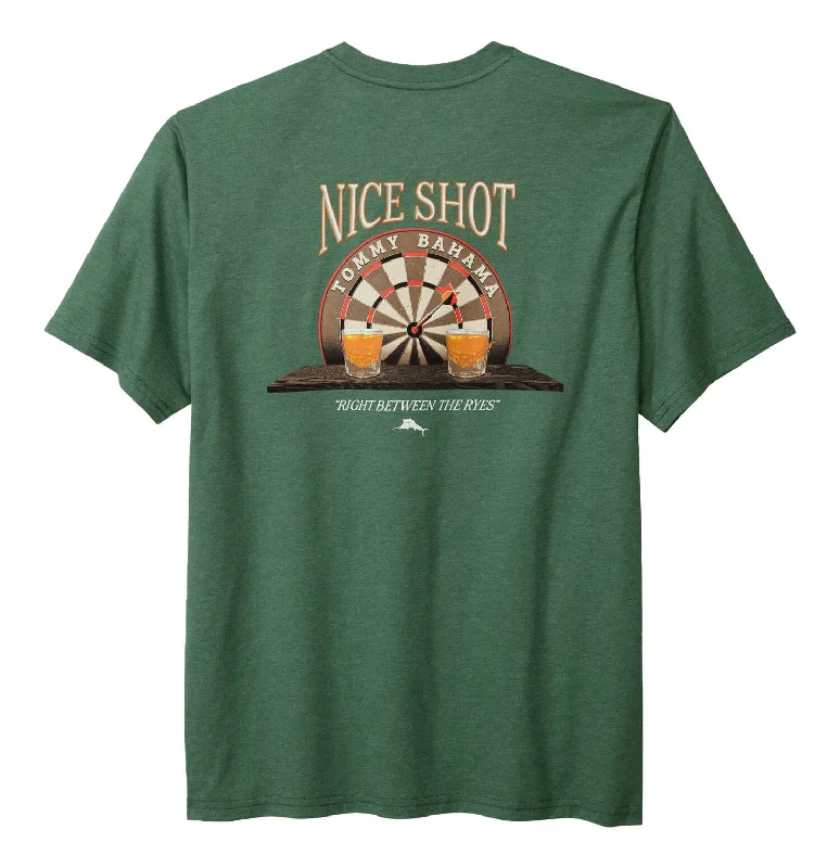 Tommy Bahama Big & Tall Between The Ryes Pocket T-Shirt - Green Meadow Heather Hip Men's Retro