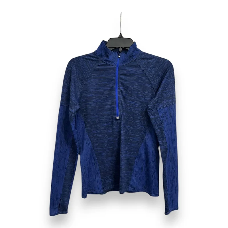 Athletic Top Long Sleeve Collar By Athleta In Blue, Size: S Gym