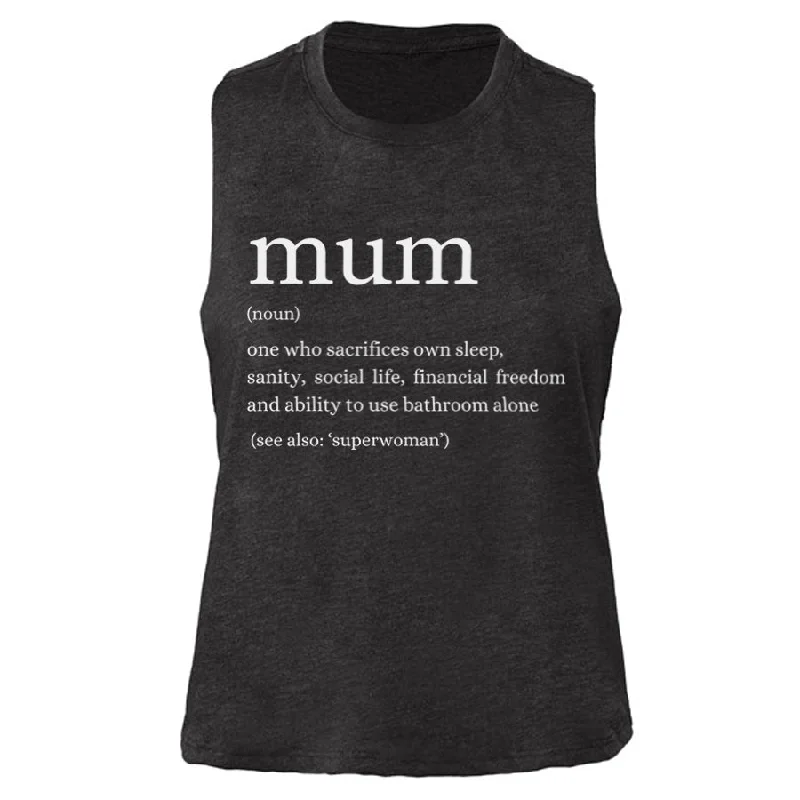 Modern Mum Definition Cropped Racerback Tank Bold Men's Animal