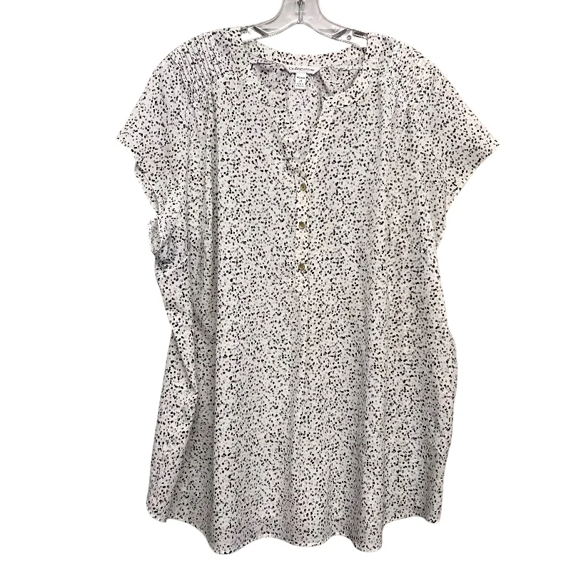 TOP SS by CROFT AND BARROW In POLKADOT PATTERN, Size: 3X Sharp Men's Italian