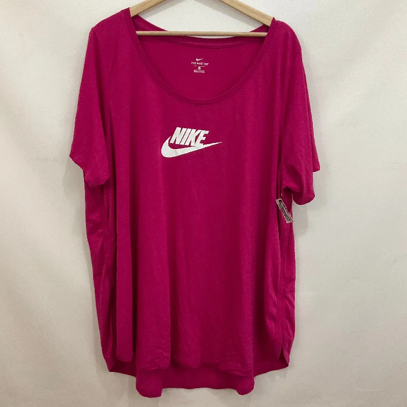 Pink Athletic Top Short Sleeve Nike Apparel, Size 2x Vacation