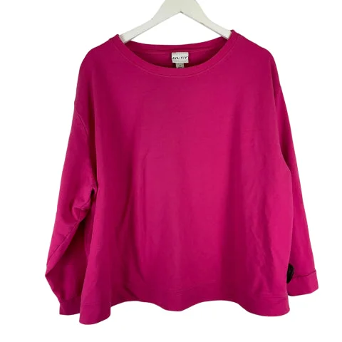 Top Long Sleeve By Ava & Viv In Pink, Size: 2x Trendy Men's Scandinavian
