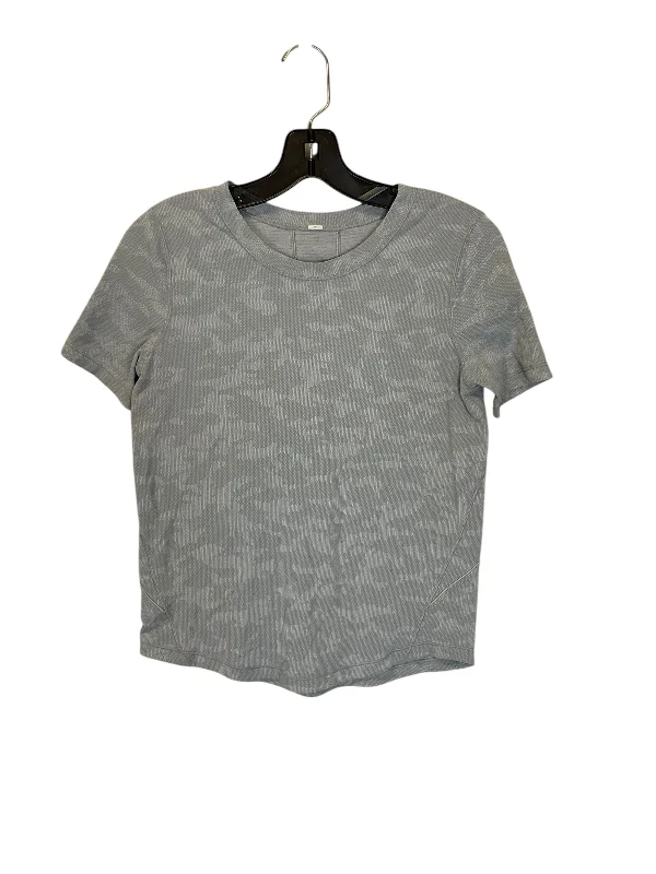 Athletic Top Short Sleeve By Lululemon In Grey Sharp Men's Italian