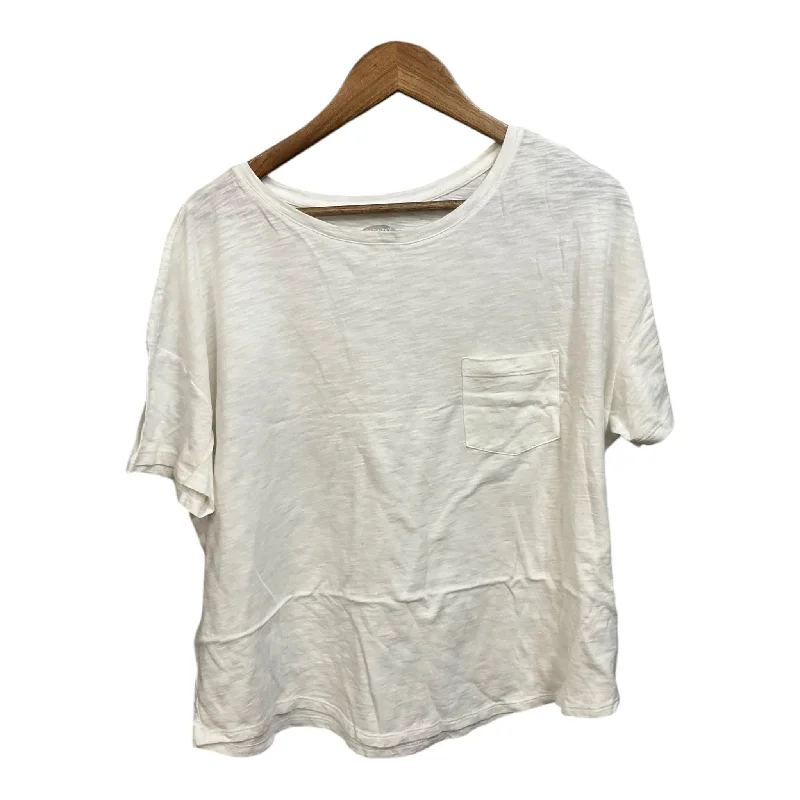 Top Short Sleeve Basic By Old Navy In Ivory, Size: Xl Cclassic Men's Tweed