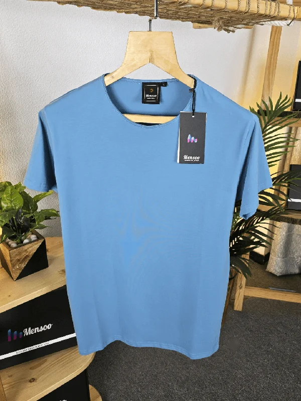 Plain Fourway T Shirt Aqua Dynamic Men's Glow