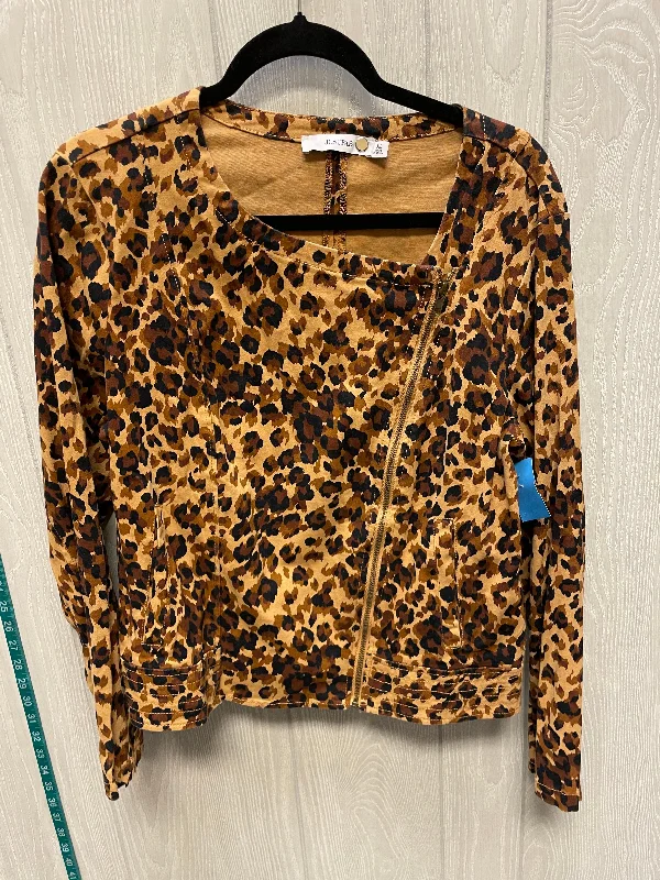 Jacket Moto By Justfab In Animal Print, Size: Xl Youthful Men's Anime