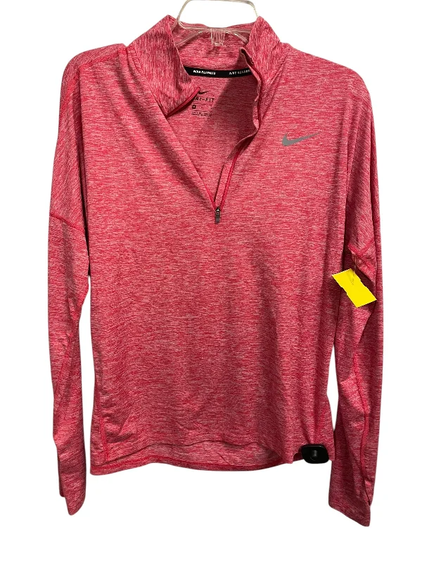 Athletic Top Long Sleeve Collar By Nike Apparel In Pink, Size: M British Gentleman Style