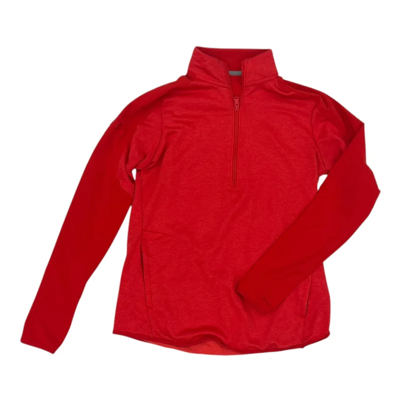 Athletic Top Ls Collar By Under Armour In Red, Size:M Youthful Men's Anime