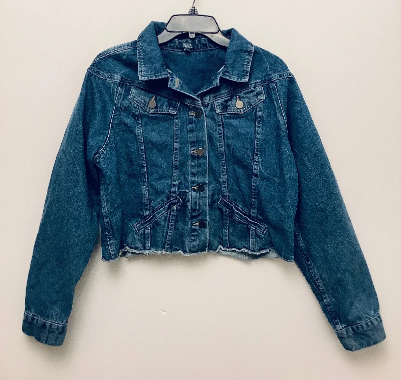 Jacket Denim By Reba In Blue Denim, Size: L Sophisticated Men's 